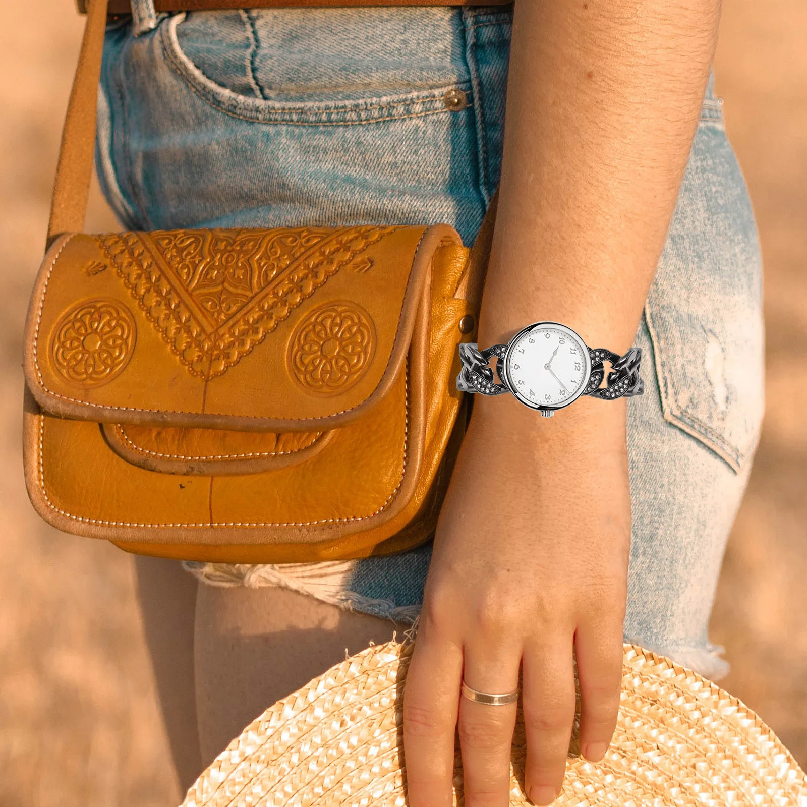 Exquisite Rhinestone Alloy Watchband Comfortable Durable Easy Replace Fashion Accessory Wear-Resistant Strap Women Party