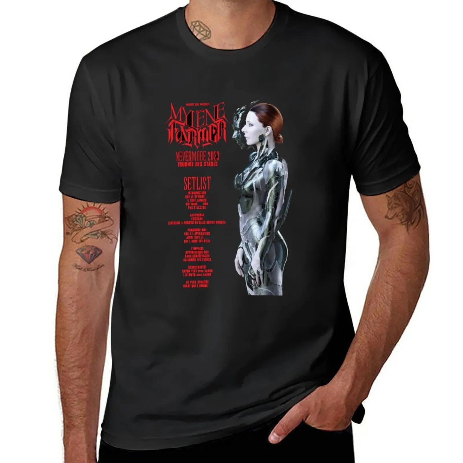 New MYLENE FARMER DRAWING T-Shirt quick drying shirt custom t shirts funny t shirts t shirt man Short sleeve tee men