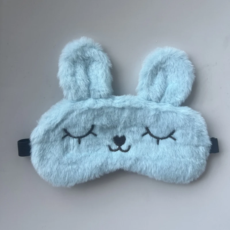 

Plush Rabbit Eye Cover soft Sleeping Mask Eyepatch Bandage Creative Travel Relax Blindfold Animal Cartoon Nap Soft Eye Shade