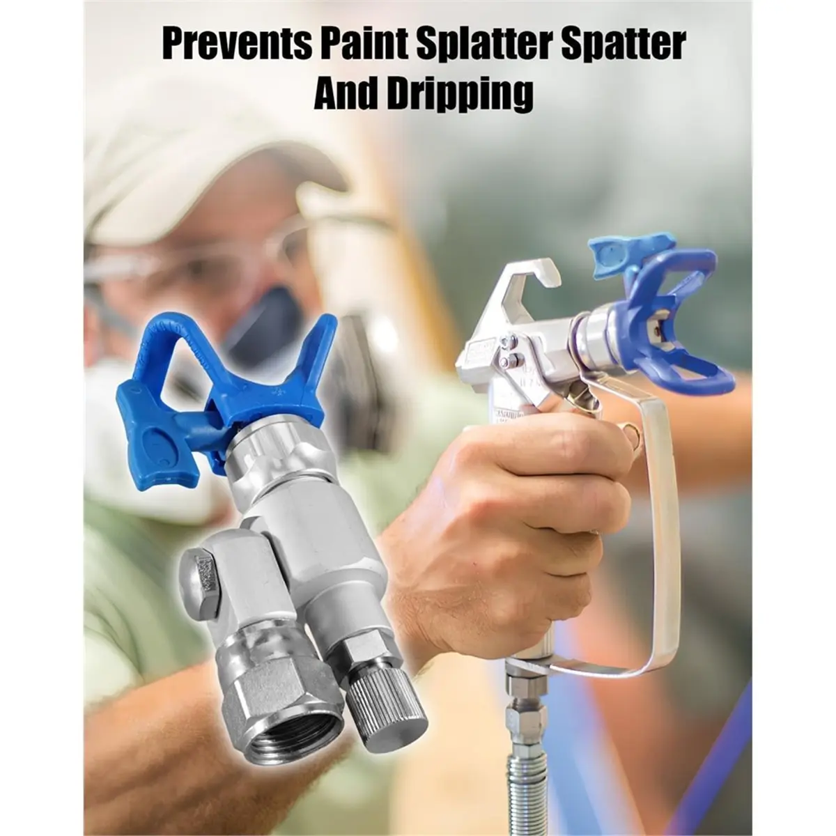 

Y69A 287030 Swivel Valve,Airless Paint Swivel Joint Compatible 7/8In Sprayers,Dual-Pressure Anti-Spitting Valve 180° Rotation