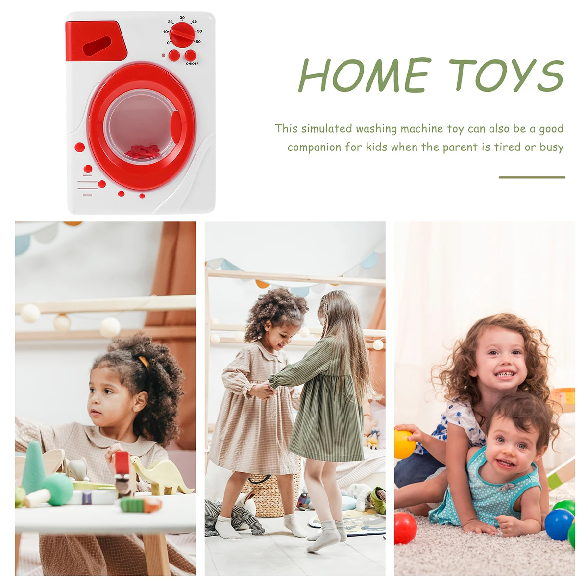 

Play House Washing Machine Childrens Pretend Kids Toys Machines Cleaning for Creative