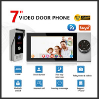 Tuya Smart Home 7 Inch  Video Doorbell WiFi Intercom Building Video Intercom Door Phone System