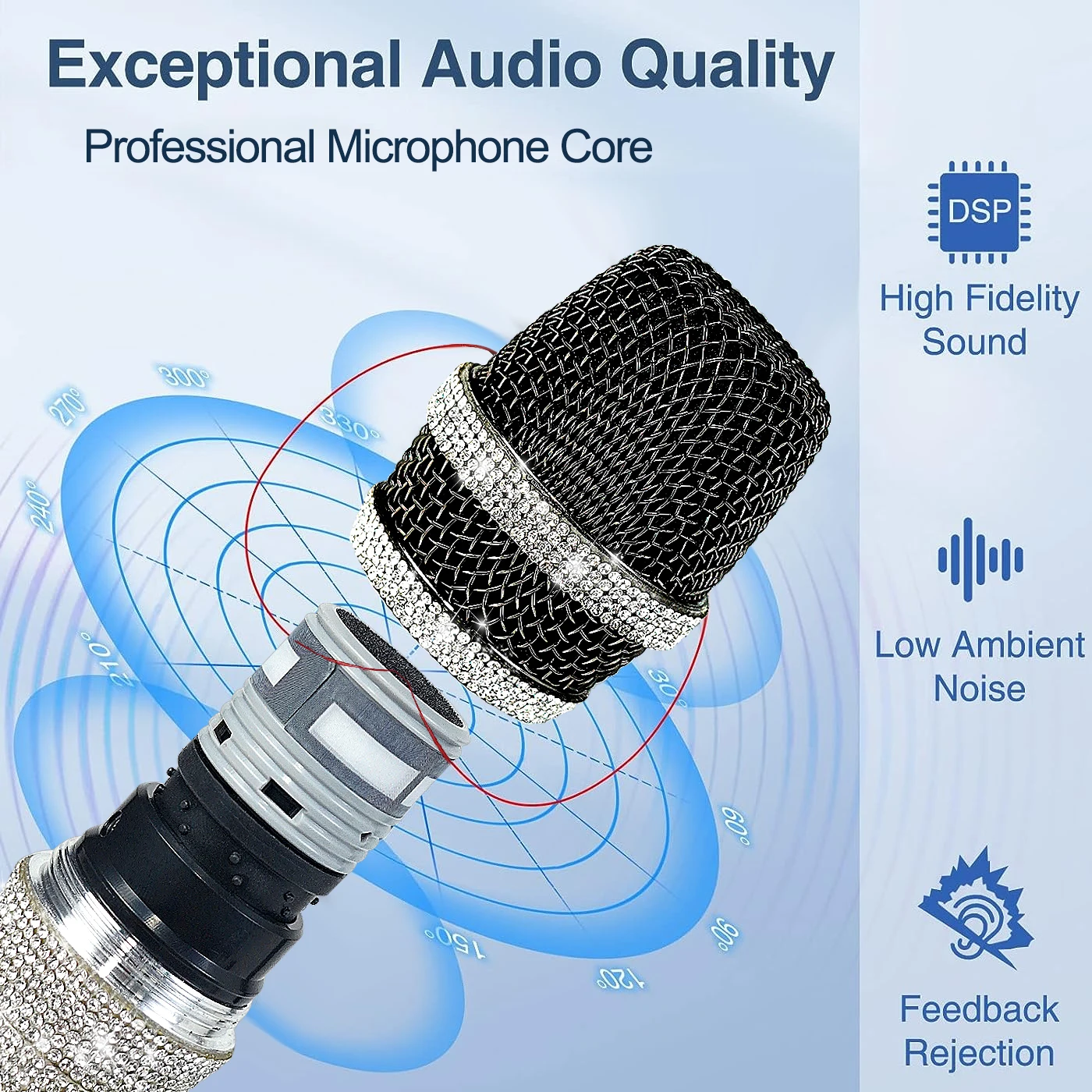 No Delay Real UHF Professional Universal Wireless Microphone Rechargeable 3.5mm Receiver Crystal Dynamic Mic for Sound Card