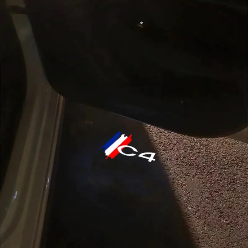 

2pcs Car Door LED Decorative Lamp for Citroen C3XR HU83/VA2 Blade CE0536 C4 C2 C5 C6 C4LCACTUS Logo Laser Courtesy Welcome Light