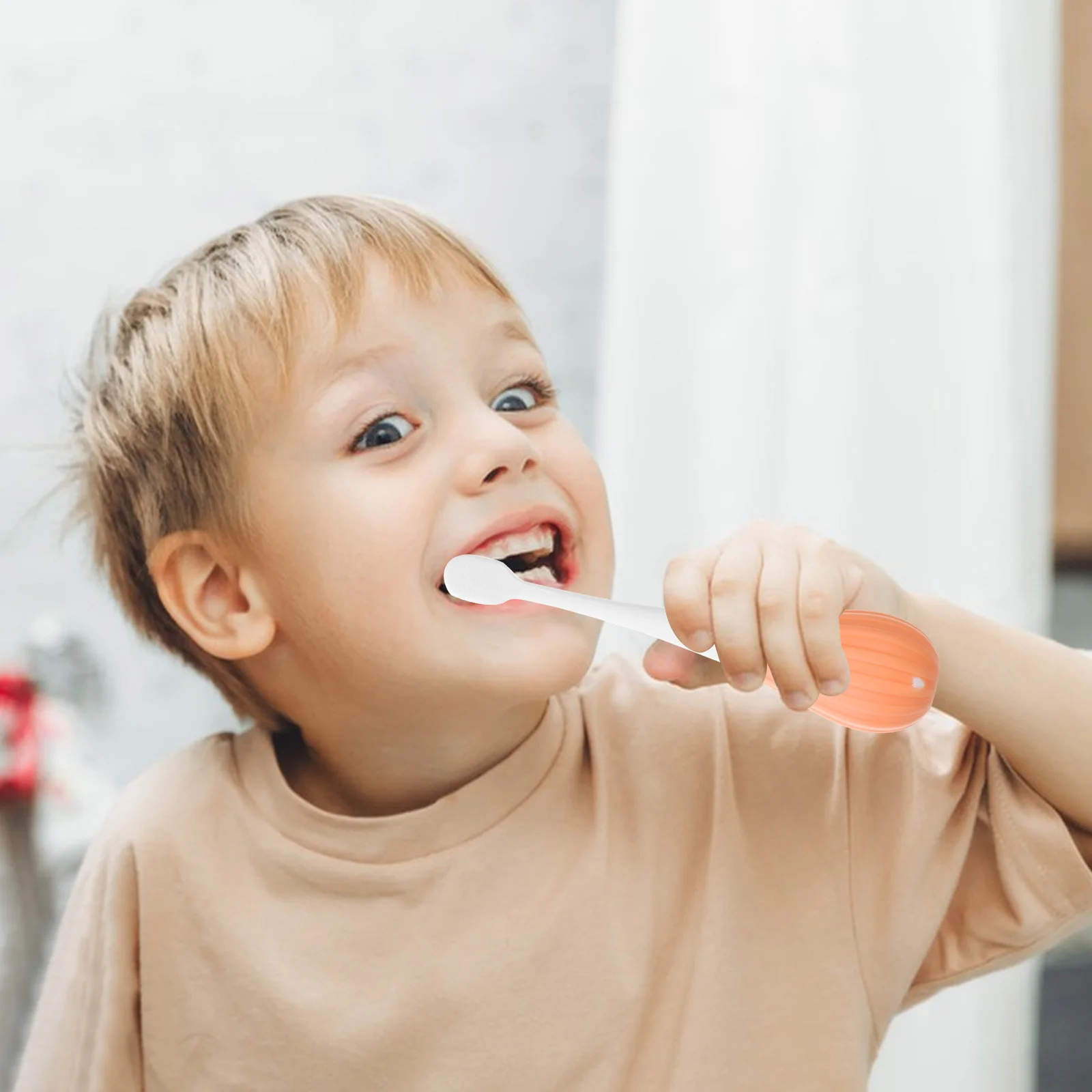 

Kids Toothbrush Children's Toothbrush Cute Toddler Baby Pink Color 2-5 Years Soft Bristles Dense Cleaning Effect Safe