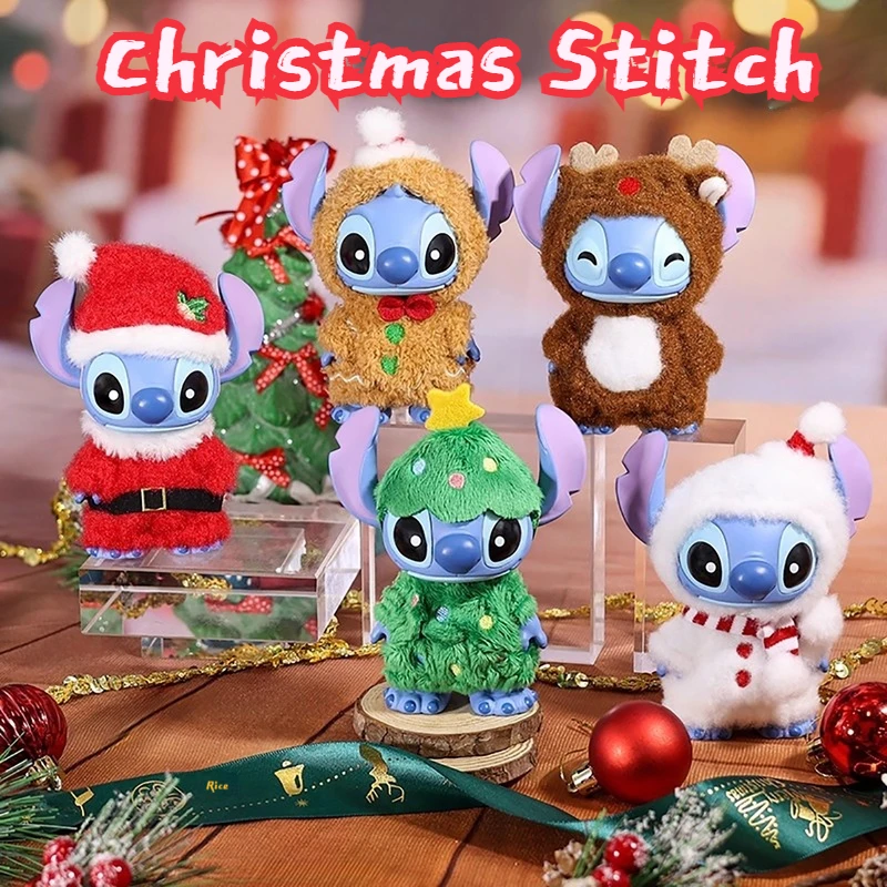 

Disney Stitch Christmas Cute Clothes Series Blind Box Cute Christmas Limited Edition Stitch Doll Desktop Ornament Festival Gifts