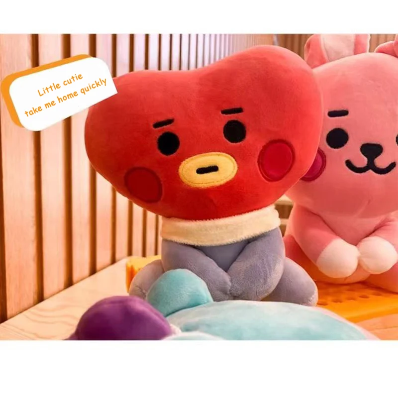 KPOP Plush Toy Tata Koay Shooky Mang Cooky Cartoon Animal Backpack Key Mobile Phone Pendant Office Relaxation Toys Friend Gift