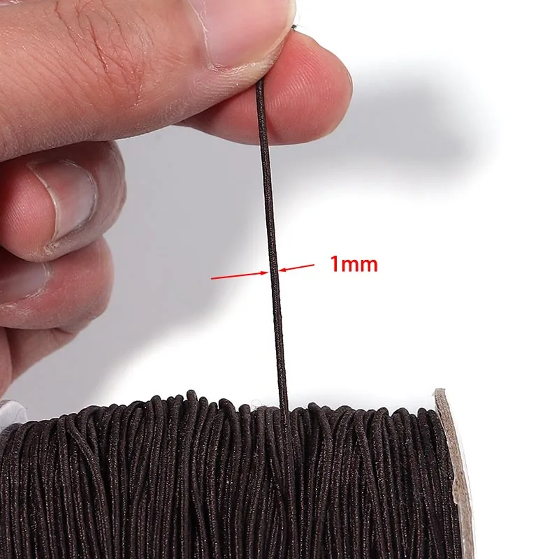 50M 1mm Runde Gummibänder Bungee Shock Cord Elastisches Seil Gummiband Strap String DIY Schmuck Machen Armbänder Halsketten liefert
