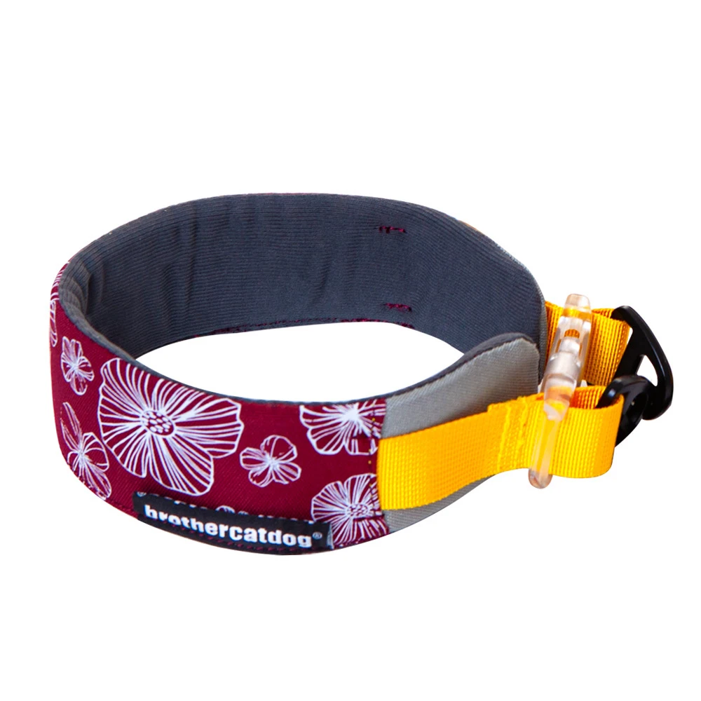 Cheap 4.5cm Wide Male Dog Collar Adjustable Comfortable Dog Collar Purple Print Floral Martingale Collar Dog