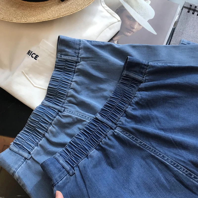 Frauen dünne Denim-Shorts Sommer 2025, hohe Taille, locker, schick, weites Bein, dünne Jean, kurze Hosen, weiblich, alle Spiel, lässig, heiße Damen, Y2K