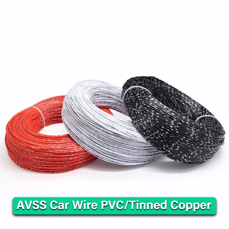 

10/50/100m AVSS Car Wire 24 22 20 18 16 14AWG Speaker Audio Cable OFC Oxygen-free Copper Twisted Pair Power Cord Line