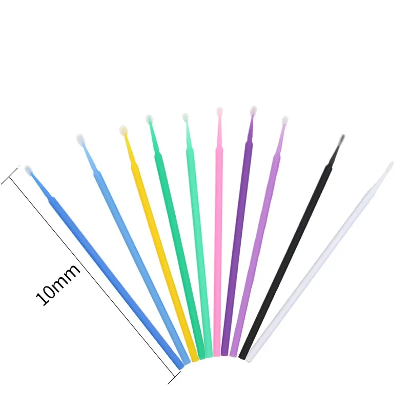 100pcs/lot Micro Brushes Make Up Eyelash Extension Disposable Eye Lash Glue Cleaning Brushes Free Applicator Sticks Makeup Tools