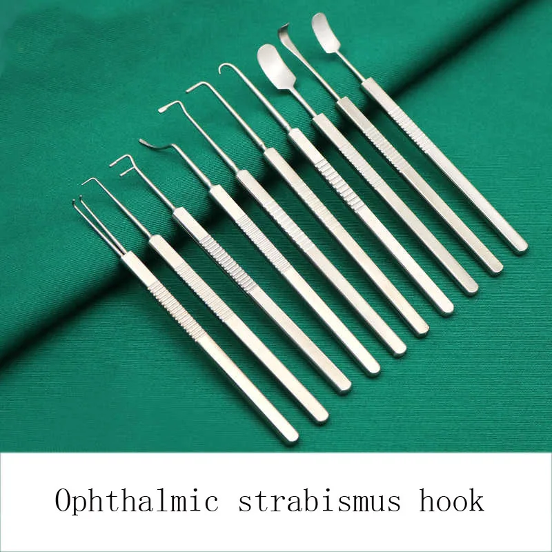 

Stainless steel eye strabismus hook Eye retractor perforated non-perforated microscopic instrument Ophthalmic tool