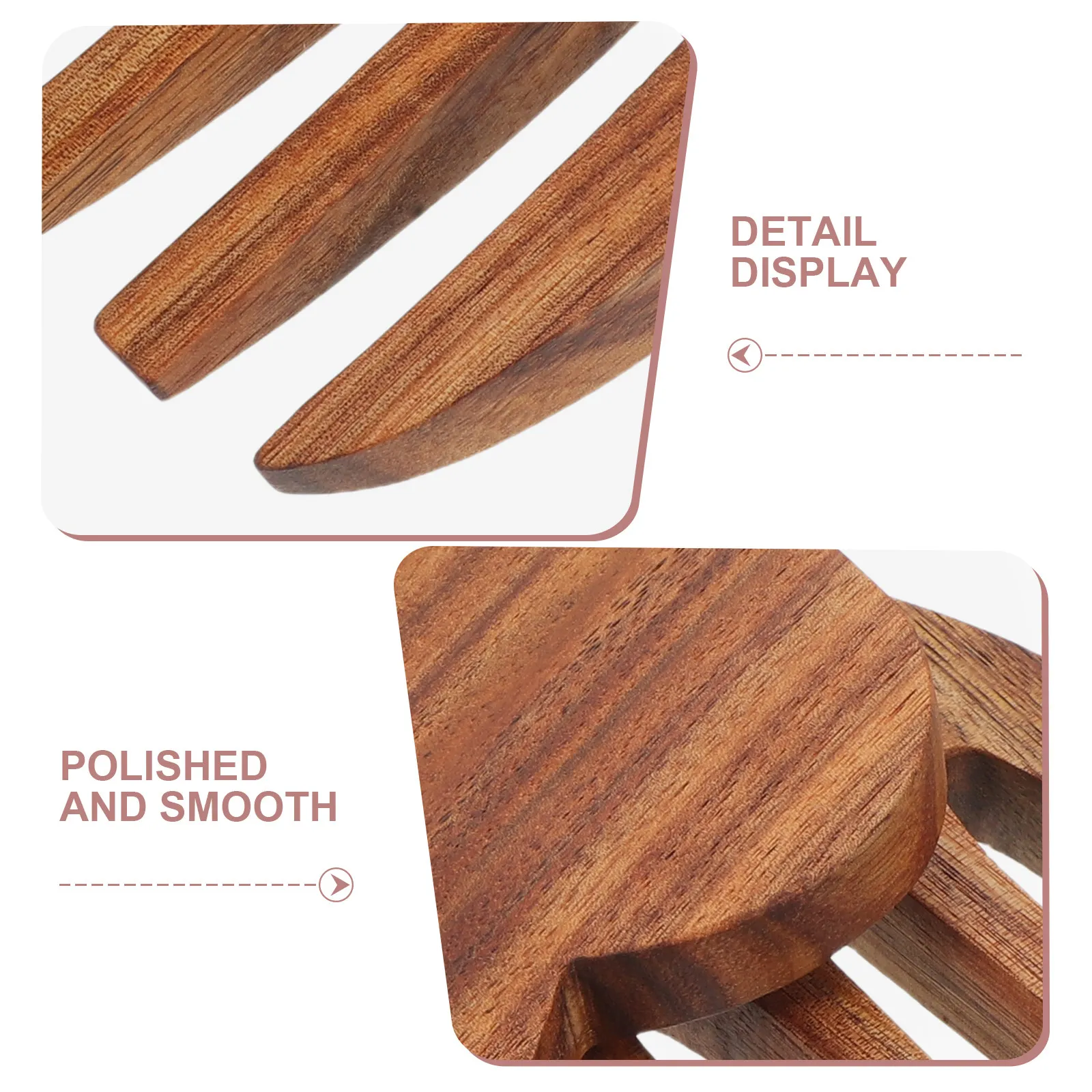 2Pcs Natural Acacia Wood Salad Hands Smooth Ergonomic Design Rustic Serving Utensils for Salad Mixing Tossing Pasta Fruit