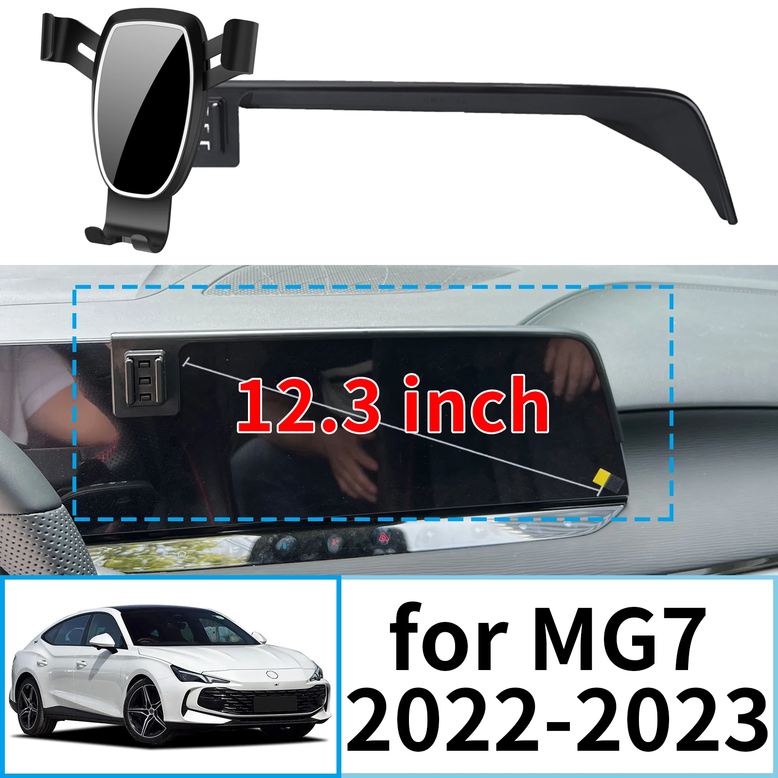 

fit for MG7 MG 7 2022 2023 12.3 inch ​​Navigation Bracke Screen Base Phone Holder Mount Car ​​accessoires