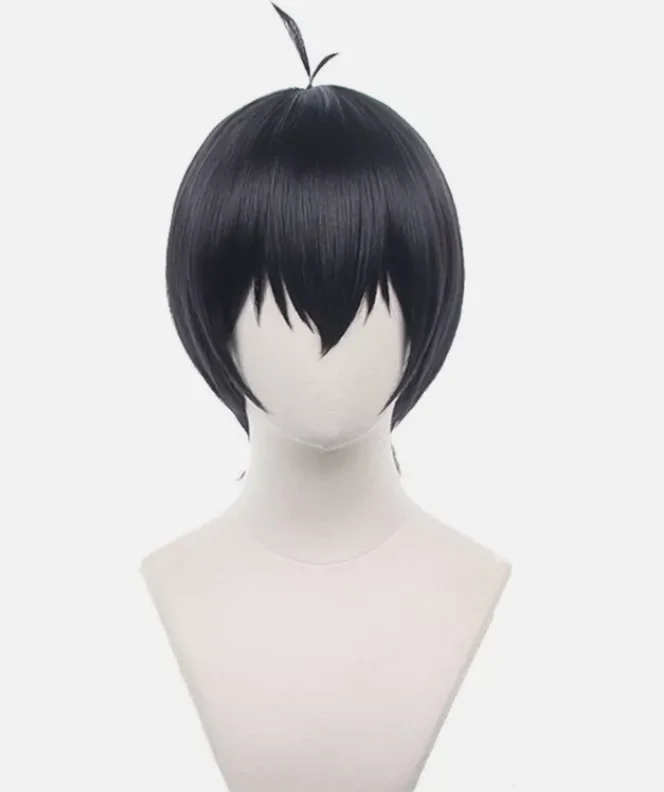 Blue Lock Yoichi Isagi Cosplay Wigs 30cm Short Blue Black Men Synthetic Hair