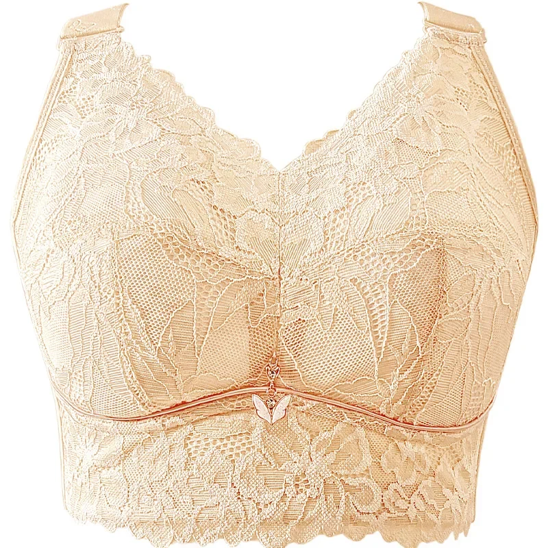 Biancheria intima di grandi dimensioni pizzo push-up push-up sezione sottile seni grandi regolabile con anello in acciaio Sexy raccogliere per le donne reggiseni