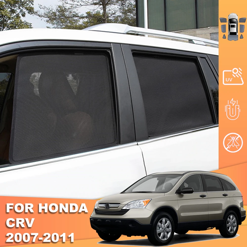 

For Honda CR-V Mk3 CRV 2006-2012 Magnetic Car Sunshade Shield Front Windshield Curtain Rear Baby Side Window Sun Shades Visor