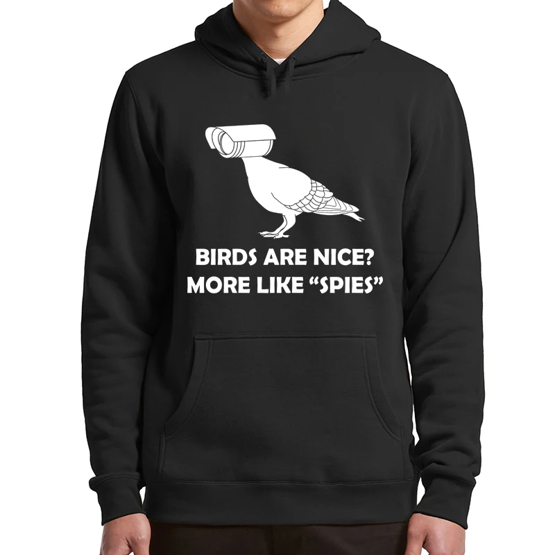 

Birds Aren't Nice More Like Spies Sarcastic Hoodies Birds Are't Real Government Conspiracy Funny Unisex Sweatshirts