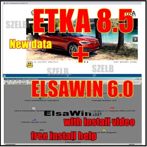 2026 Hot Selling Elsawin 6.0 with ETK 8.5 Auto Repair Software in 250GB HDD Electronic Parts Catalogue Elsa Win 6.0 ETKA 8.5