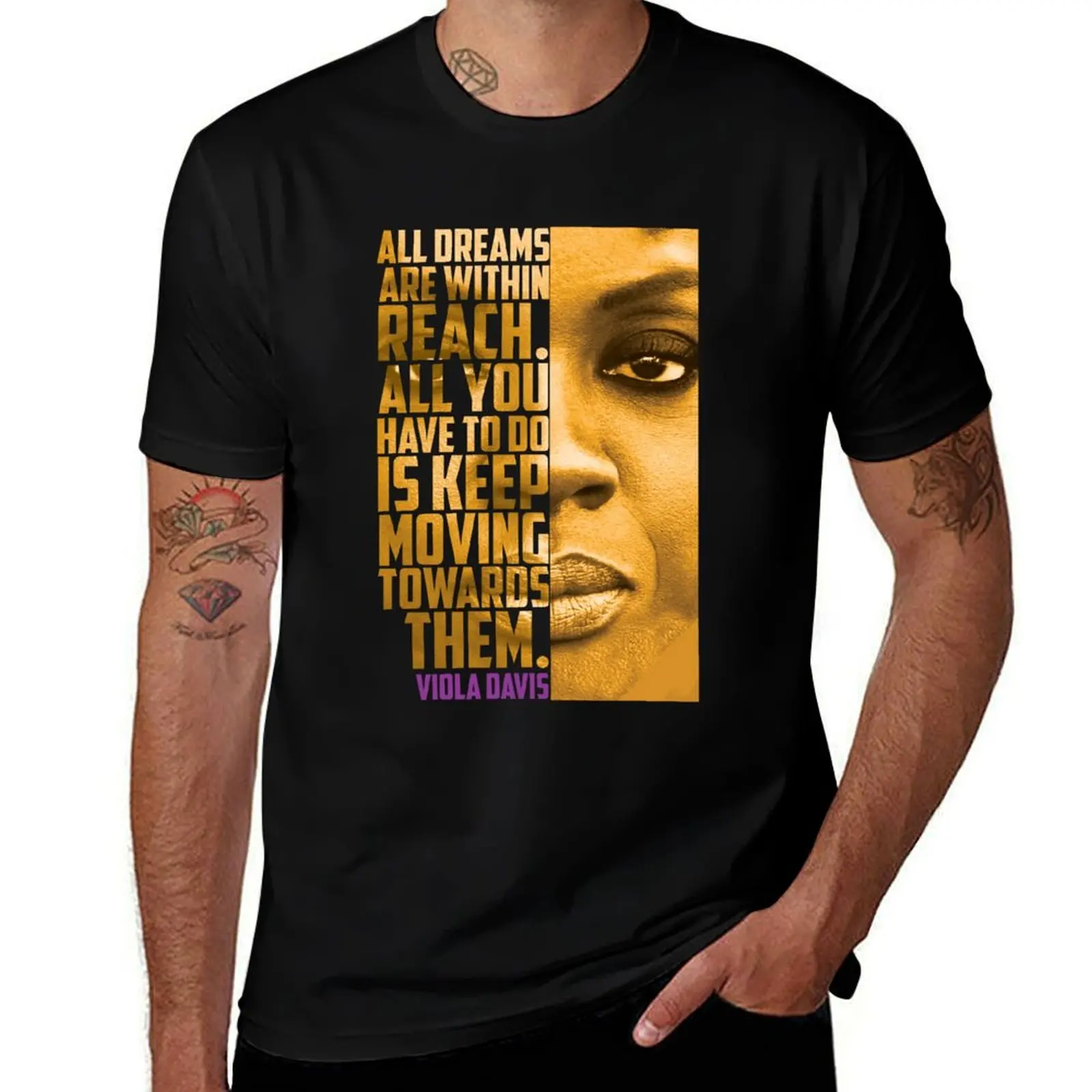 Viola Davis: Sophisticated Elegance in T-Shirt Athletic Fit Sports Short Sleeve Top T-Shirt