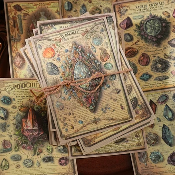 20 feuilles rétro fleurs matériel papier bricolage Scrapbooking Collage indésirable Journal esthétique papeterie planificateur décor fournitures scolaires