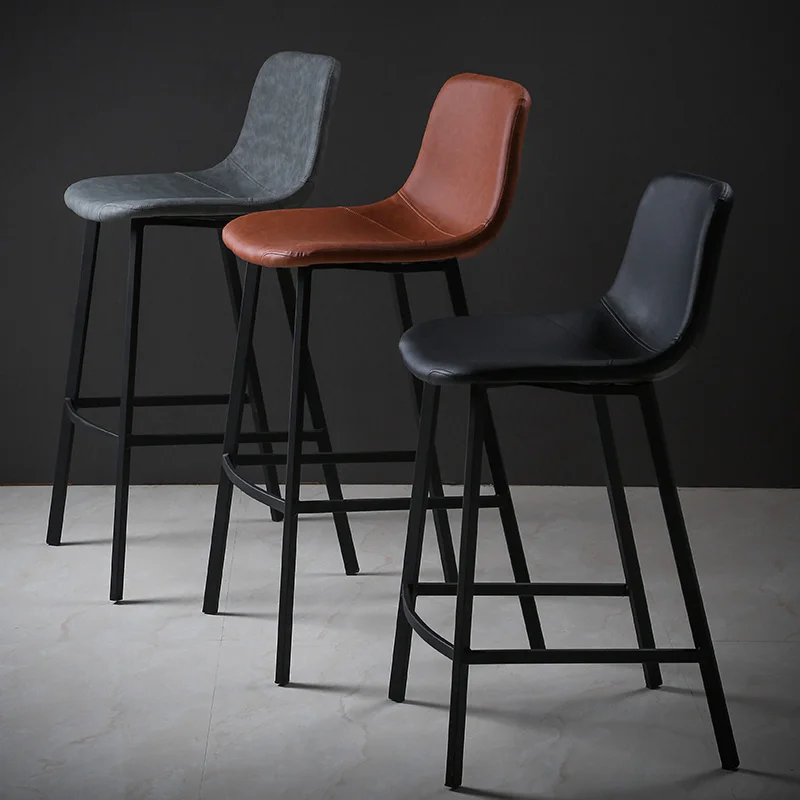 

Italian Minimalism Nordic High Stool Metal Modern Unusual Designer Bar Chair Simple Restaurant High Quality Muebles Furniture