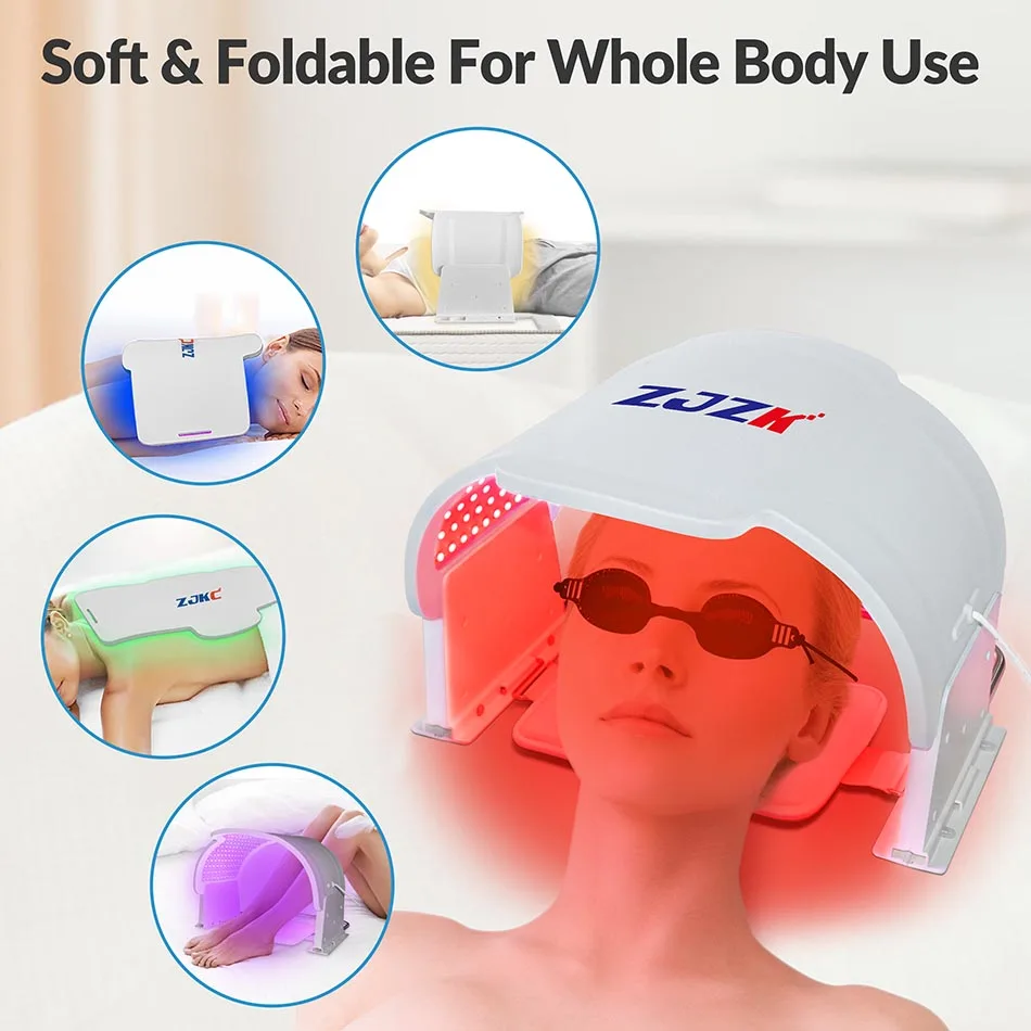 

Silicone LED Face Mask Photon Beauty Instrument for Removal Wrinkles Anti-Aging Improving Skin Elasticity 7 Colors 990 LED Chips