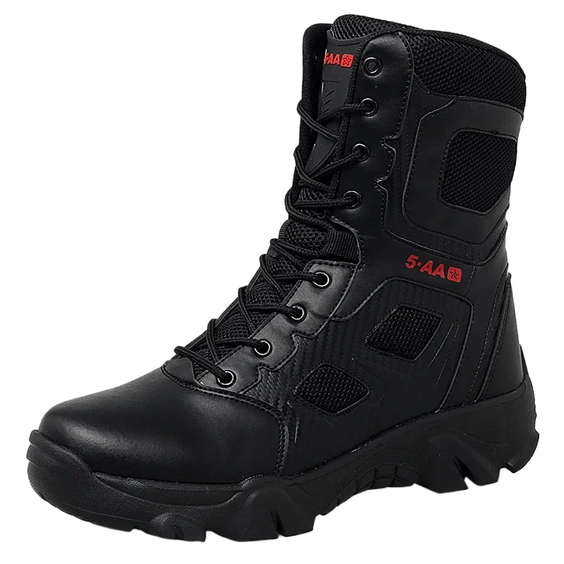 Men's Shoes Winter Men Combat Tactical Boots 2026 New Work Safety Shoes for Men Sneakers Fashion Waterproof Motorcycle Boots