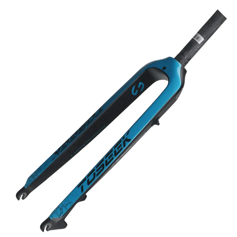 MTB Rigid Carbon Fork, Ultralight, Hard, Solid, Mountain Bike, XC Plug, Straight Steering, Disc Brake, 26 