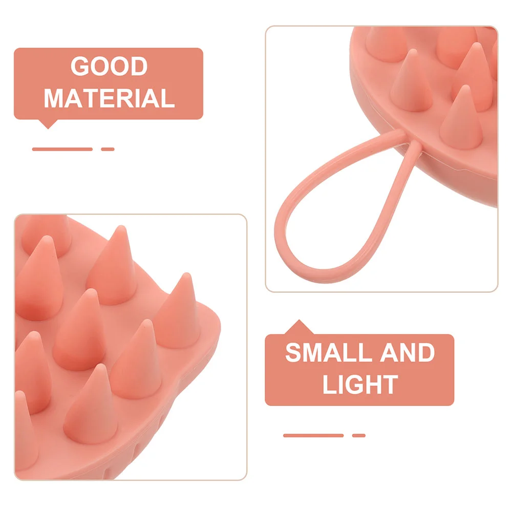 2 Pcs Shampoo Anticaida Artifact Hair Scrubber Washing Brush Massage Comb Pink Massager Scalp Rough Head