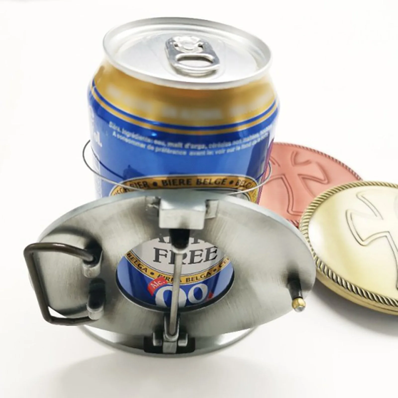 Beer Belt Buckle Durable Beer Bottle Buckle Drink Holder Heavy Duty Hand Bag Portable Beer Bottle Belt Rack For Camping Picnic