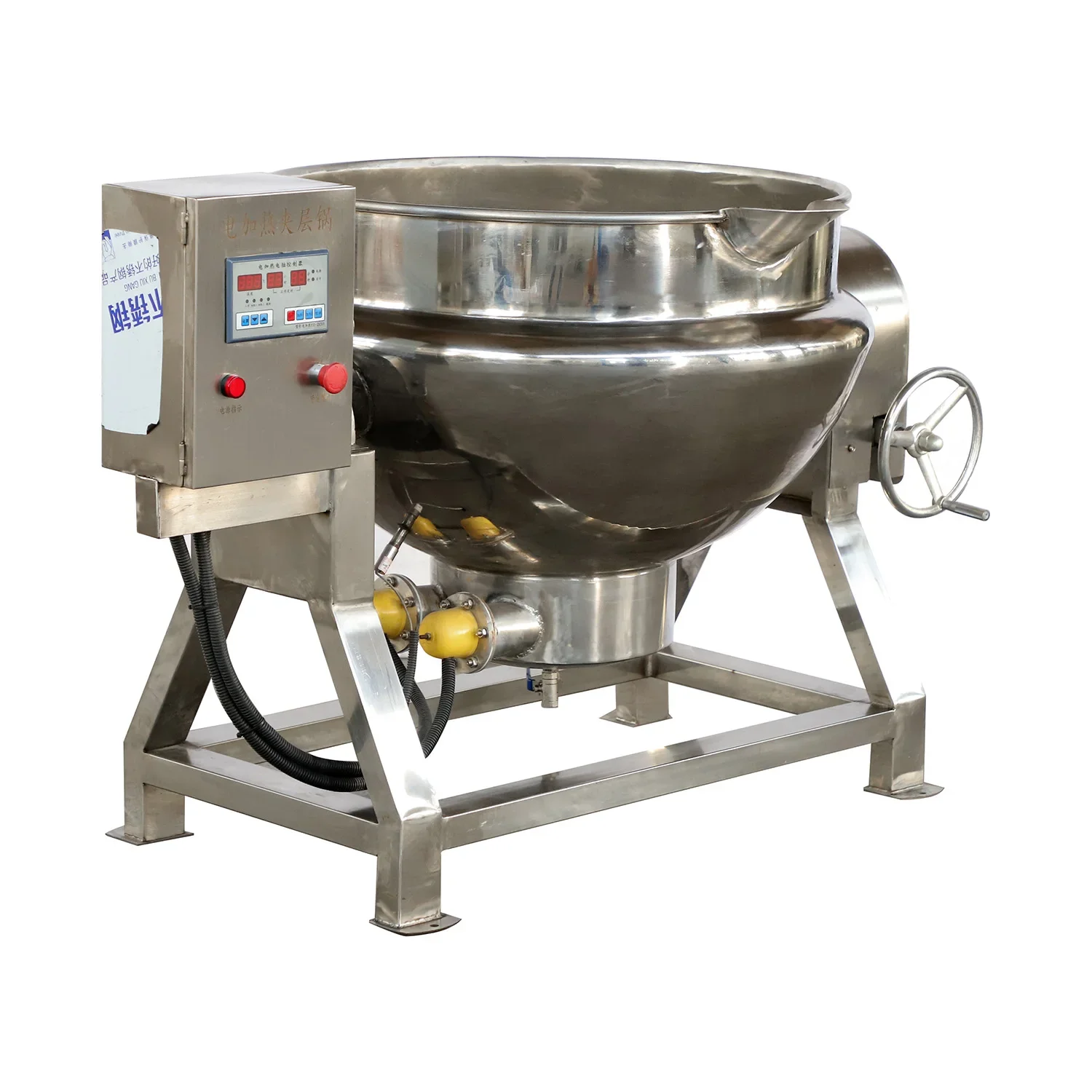 electric steam jacketed cooking kettle industrial gas jam cooking pot with mixer