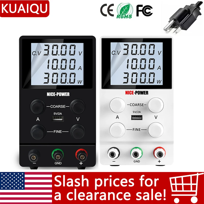 

AC 110V DC Power Supply Shipping From USA, 30V 60V 120V Adjustable Power Supply For Repair PCB Phone,Electroplating Anodizing