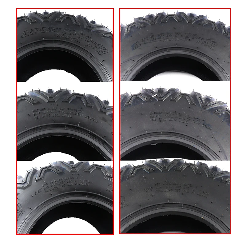 1 Set 23x7.00-10 Vacuum Tire Front Tyre 23x7.00-10 Rear Tyre 22X10-10 Tubeless Tires for ATV Go Kart UTV Buggy Quad Bike Parts - view 3