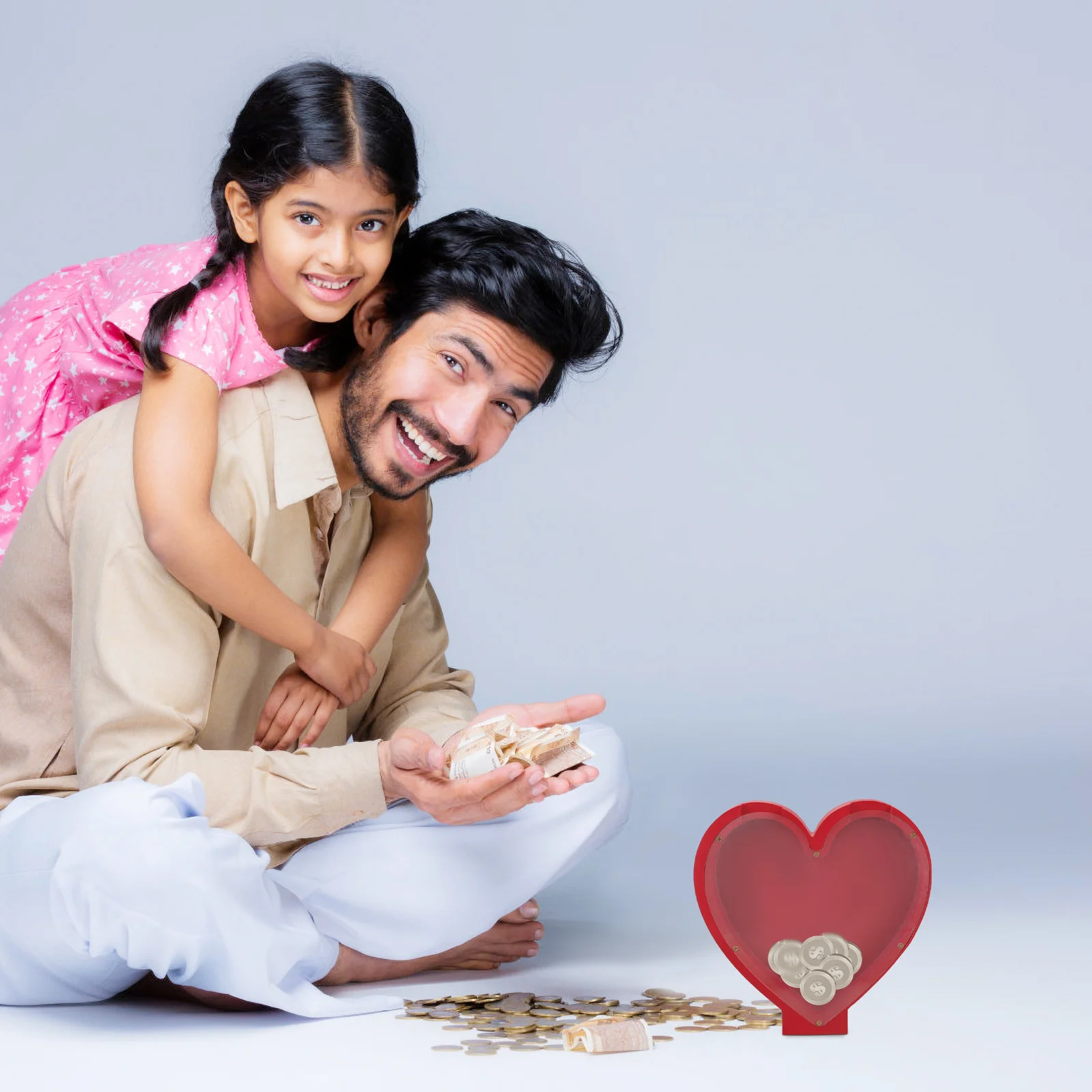 

Heart Shaped Piggy Bank For Kids Cute Coin Storage Box Money Holder Child Saving Jar Plastic Banks Bedroom Office Decor