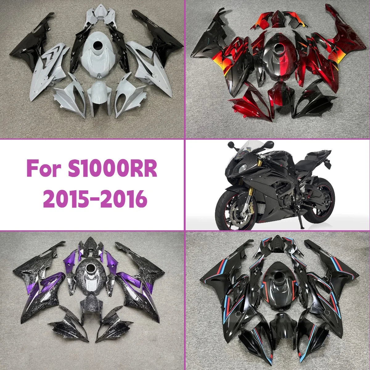 

Fairings for 2015 2016 BMW S1000RR Forged Carbon Fiber Injection Molded Fairing Kit Bodywork Hot Style 15 16 S 1000RR