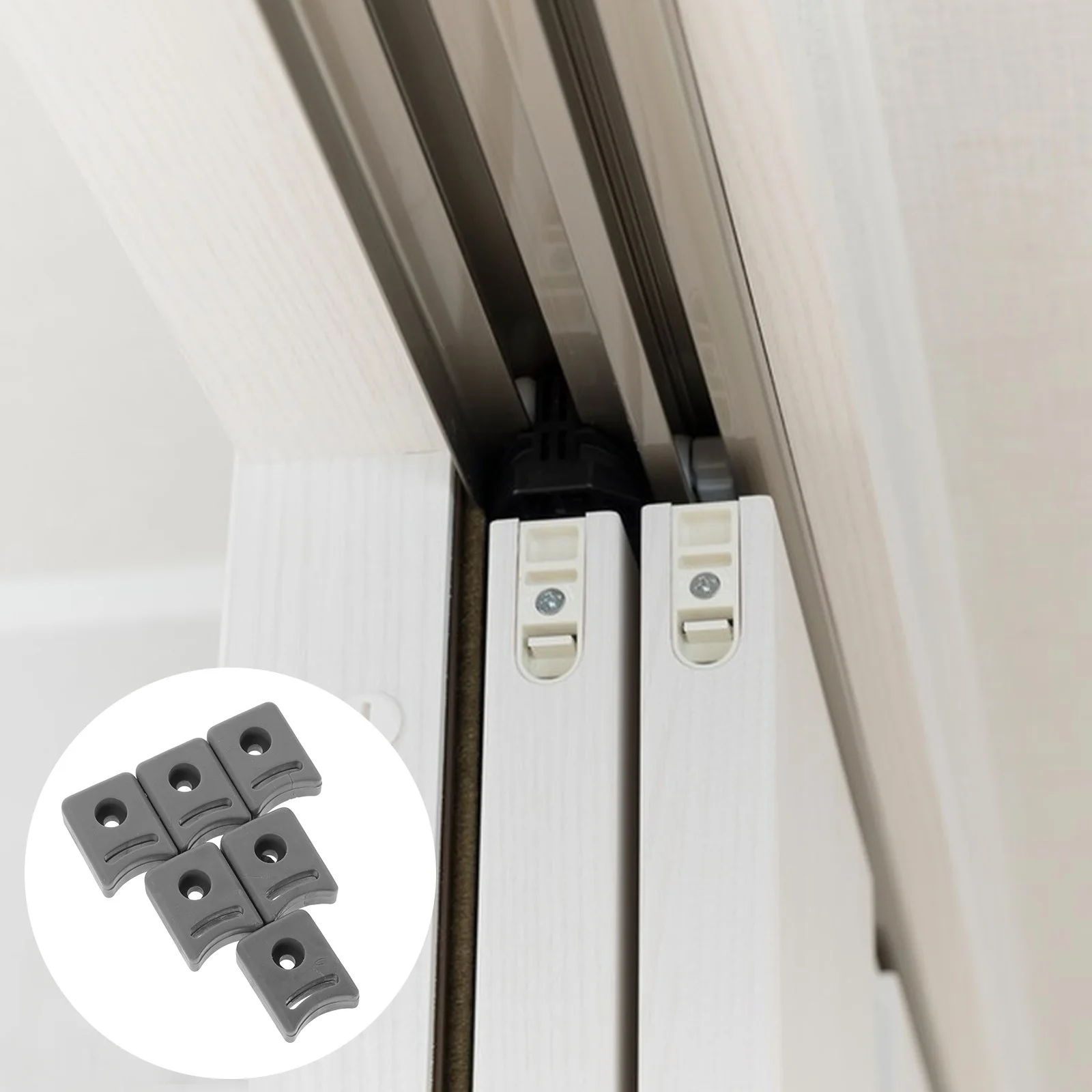 

8Pcs Shower Sliding Door Hardware Anti-Collision Bumpers Guide Pads Sliding Track Door Stops Easy Install Quiet Operation