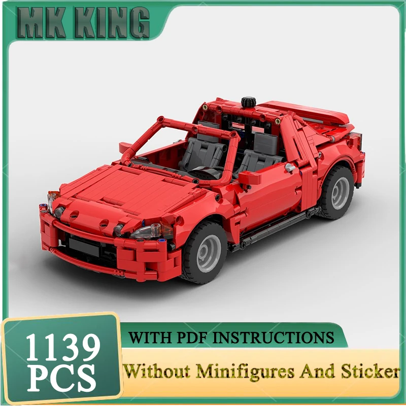 

Modular Super Car oc Building Block Red CR-X Champion Speed Cars Building Model Technology Brick DIY Assembly Toy Holiday Gift