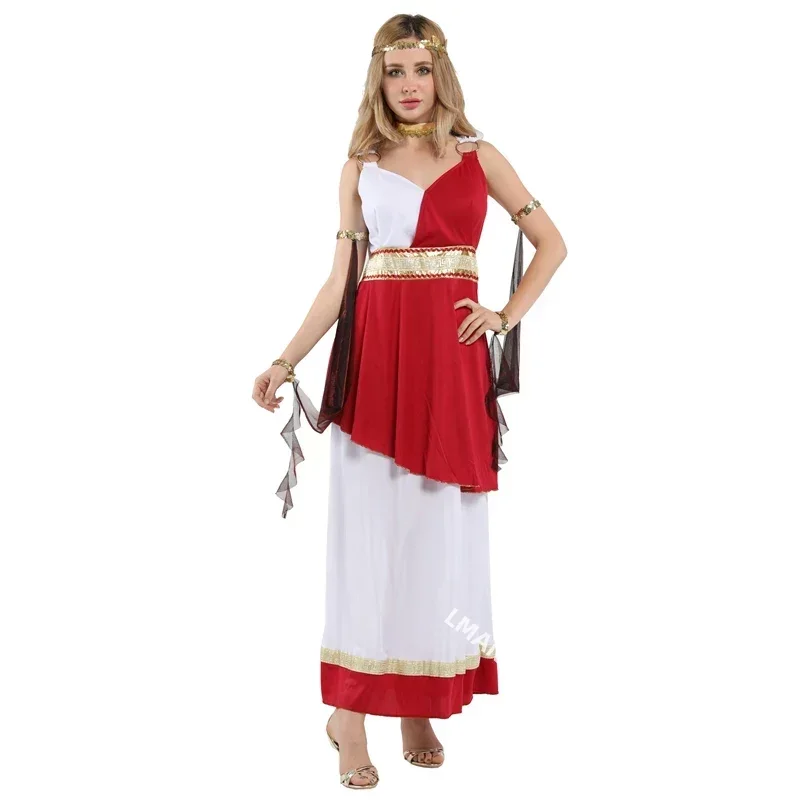 Kostium Lady Carnival Athena Starożytna grecka bogini arabska Cosplay Halloween Fancy Party Dress