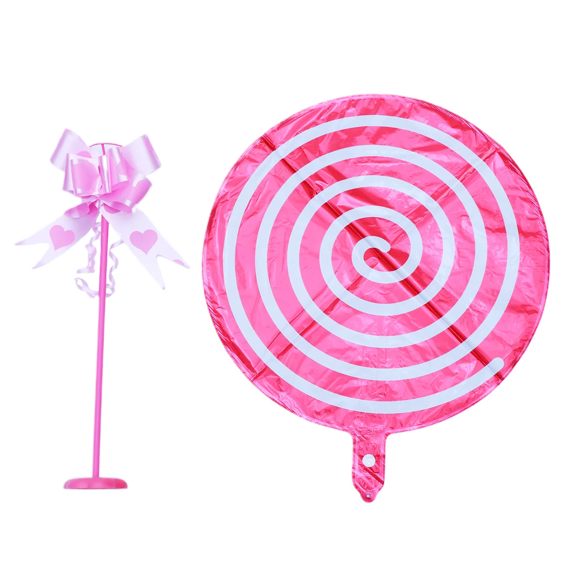 3pcs Lollipop Balloon Aluminum Foil Balloon Table Balloon Creative Table Balloon for Party Decoration Base Rod Collar Flower