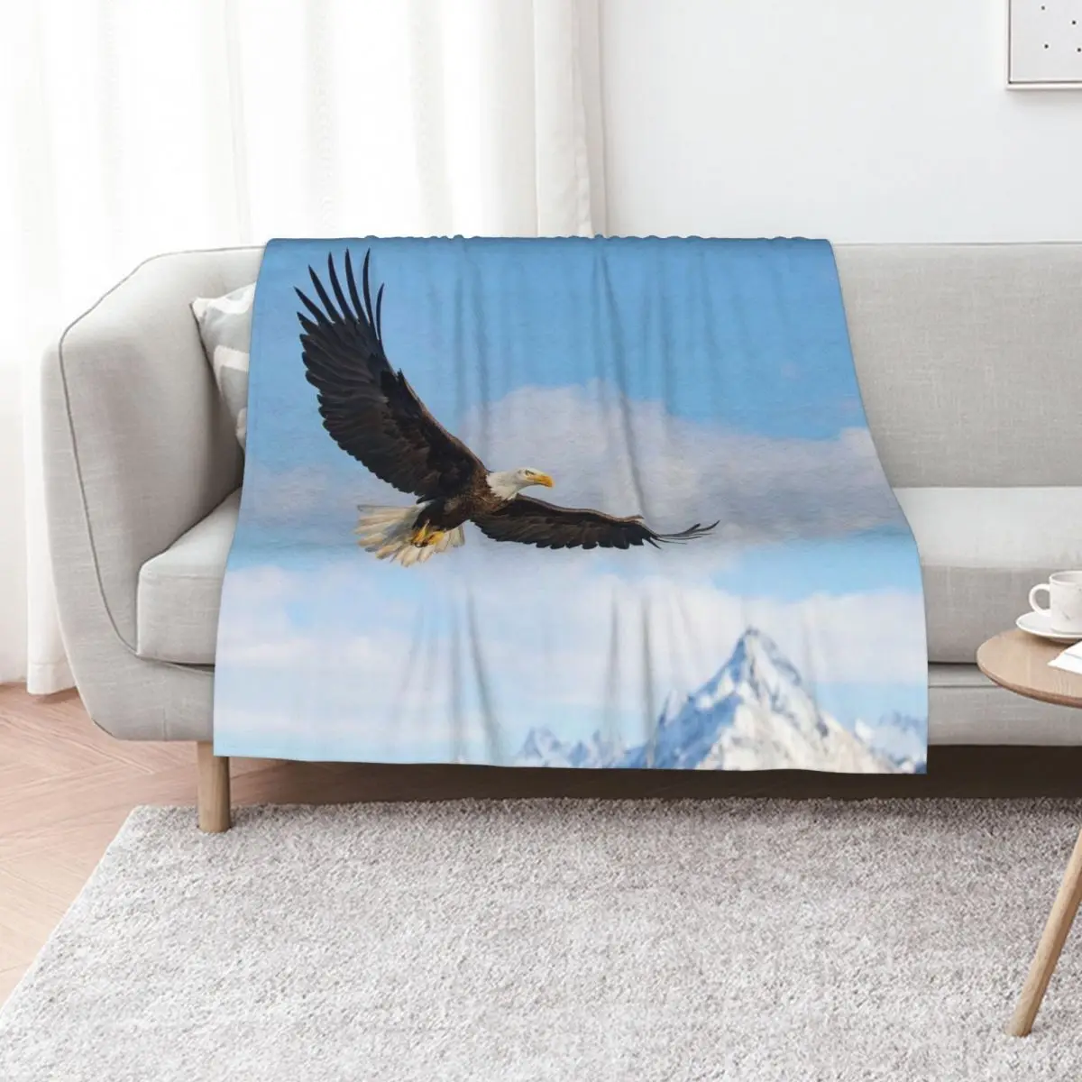 Soaring American Bald Eagle Throw Blanket Blankets For Baby Comforter Beautifuls Bed covers anime Soft Plaid Blankets