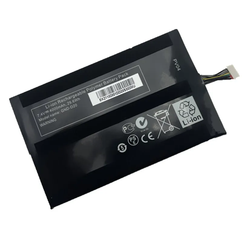 New GND-D20 Laptop Battery For Gigabyte S1080 Tablet PC Series GND-D20 7.4V 29.6Wh 4000mAh