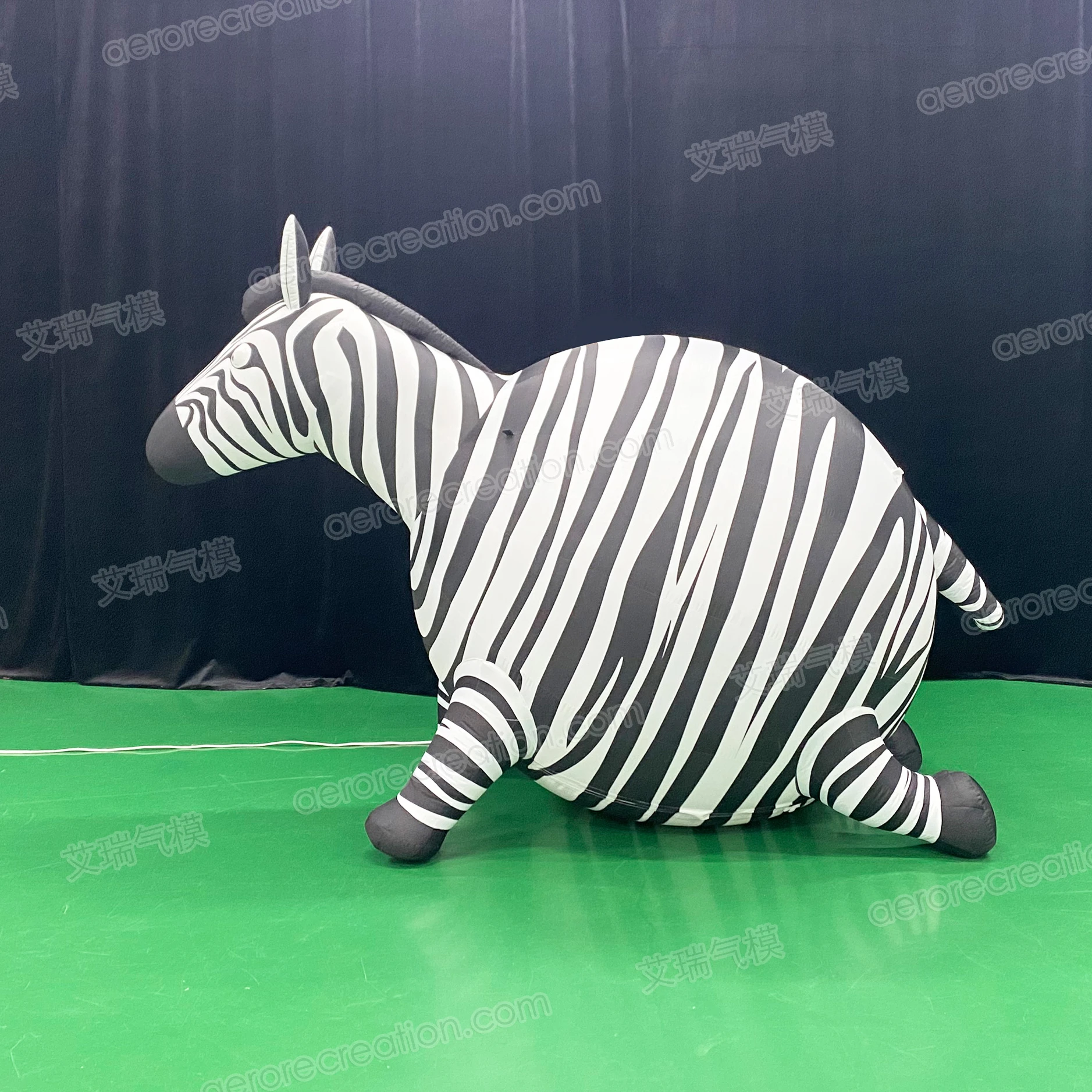 Zoo Decoration Cute Inflatable Cartoon Horse Model Customized White-black Airtight Cartoon Zebra Model