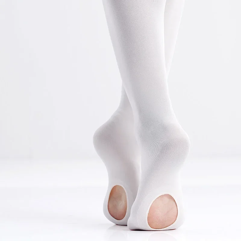 Children's dance 60D hole pantyhose bottom training socks