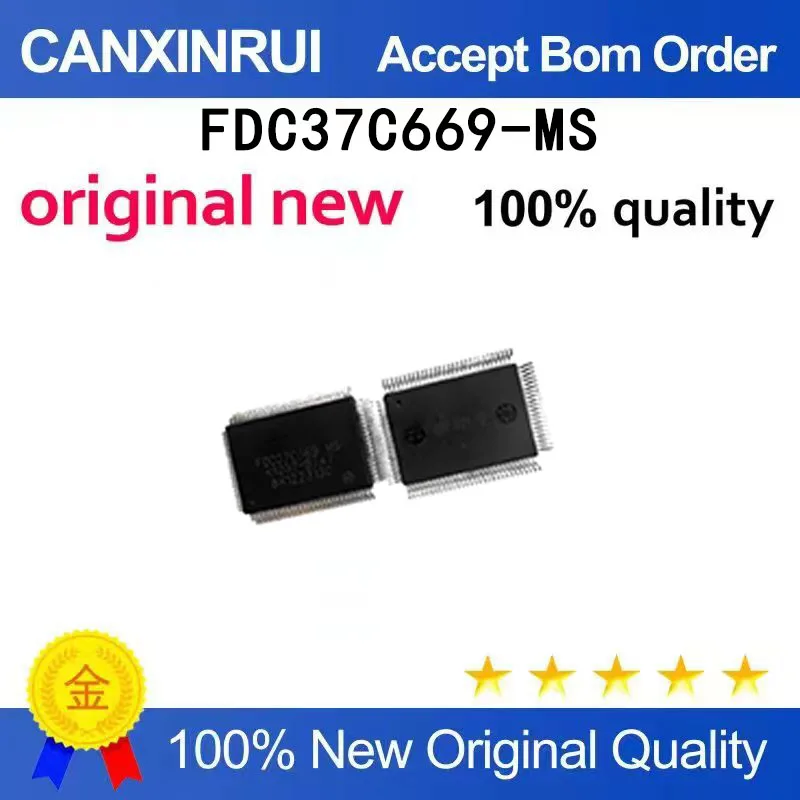 (5pcs-100pcs）Brand new original FDC37C669 FDC37C669-MS QFP100 packaged floppy disk drive controller