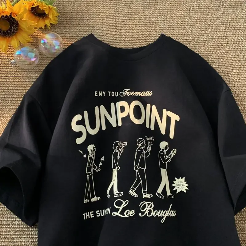 anime plus size top printed 100℅ cotton streetwear women men clothing harajuku fashion graphic t shirts oversized funny tees