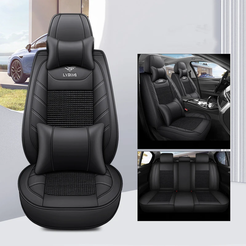 

Ice Silk Car Seat Covers For Hyundai Solaris Niro Dodge Caliber RAM 1500 Nitro Challenger Auto Interior Accesorios Breathable