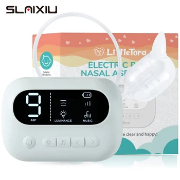 Baby Nasal Aspirator Electric Nose Cleaner with Built-in Music and Night Light Rechargeable Nose Booger Sucker for Babies Infants Babies