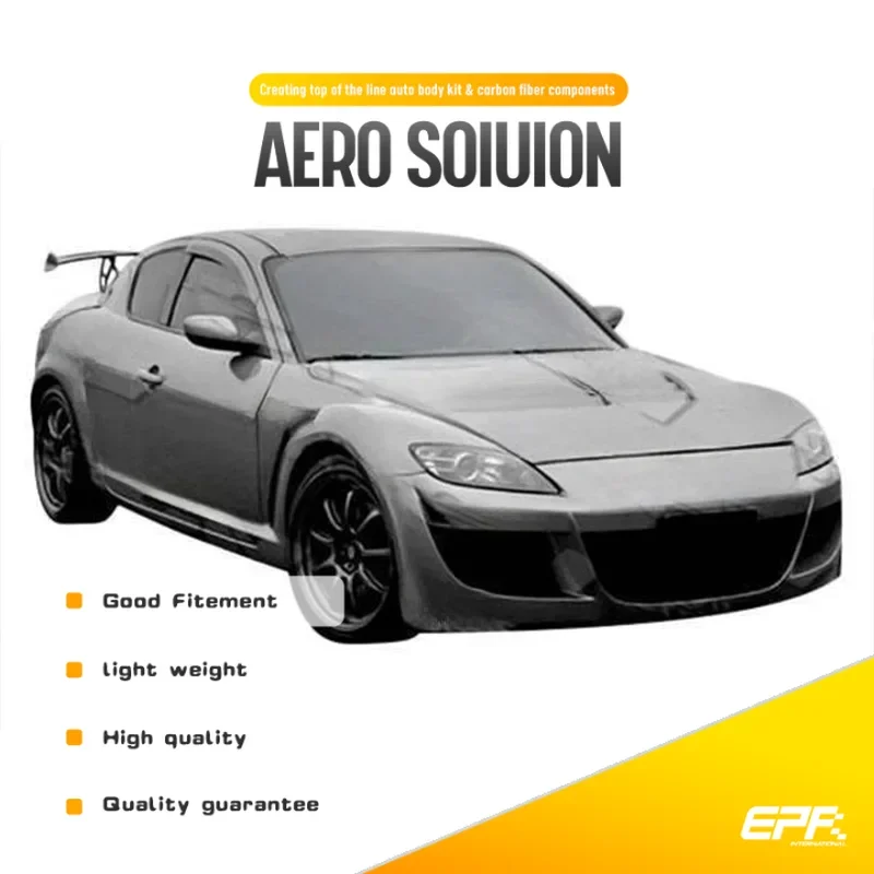 

For Mazda RX8 SE3P AE Type Front Bumper 2003-2008 | ABS Plastic | Direct Fit | Easy Install | Painted/Unpainted